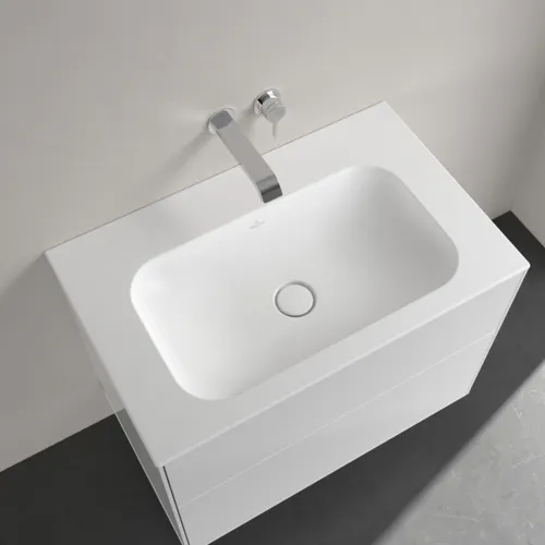 VILLEROY BOCH Umyvadlo na skříňku Finion, 800 x 500 x 160 mm, Stone White CeramicPlus, bez přepadu, neleštěné #416483RW, obrázek 4
