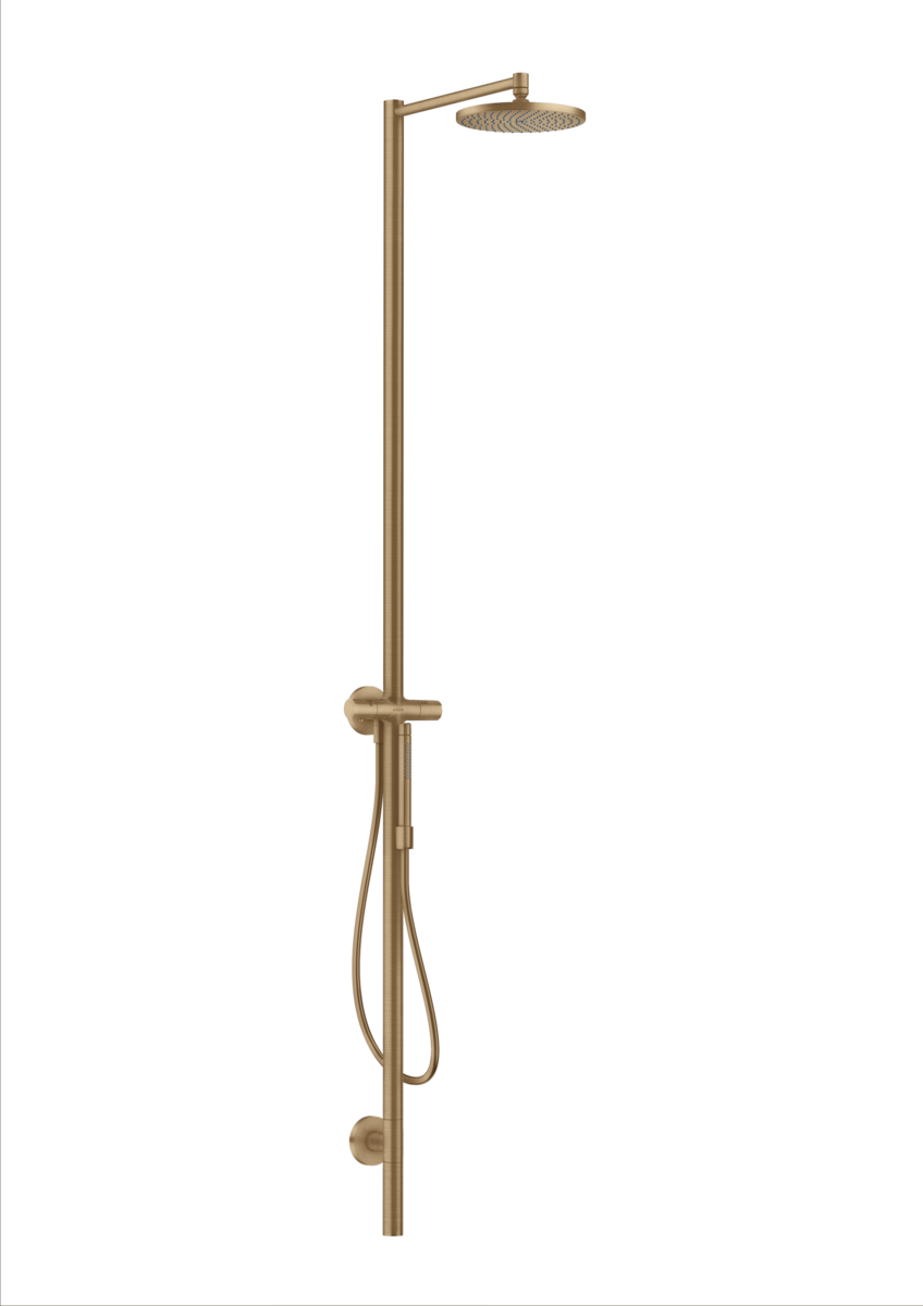 HANSGROHE AXOR Starck Nature sprchový sloup s horní sprchou 240 1jet #12670140 - Brushed Bronze