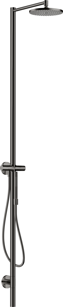 HANSGROHE AXOR Starck Nature sprchový sloup s horní sprchou 240 1jet #12670330 - leštěný černý chrom
