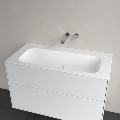 VILLEROY BOCH Umyvadlo na skříňku Finion, 1000 x 500 x 160 mm, Stone White CeramicPlus, bez přepadu, neleštěné #4164A3RW, obrázek 3