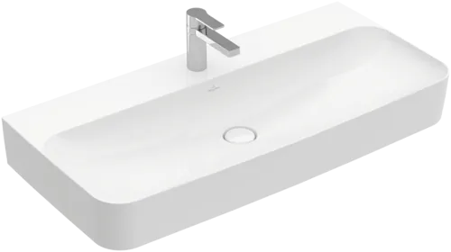 VILLEROY BOCH Umyvadlo Finion, 1000 x 470 x 165 mm, bílá Alpine CeramicPlus, se skrytým přepadem, leštěné #41681BR1