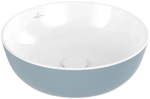 VILLEROY BOCH Umyvadlo Artis na desku, 430 x 430 x 130 mm, Frozen, bez přepadu #417943BCS6