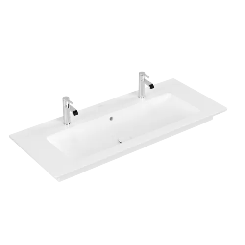 VILLEROY BOCH Skříňkové umyvadlo Venticello, 1200 x 500 x 175 mm, Stone White CeramicPlus, s přepadem #4104CKRW