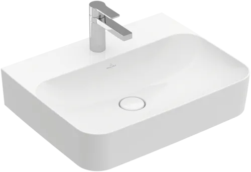 VILLEROY BOCH Umyvadlo Finion, 600 x 470 x 164 mm, bílá Alpine CeramicPlus, se skrytým přepadem #416864R1