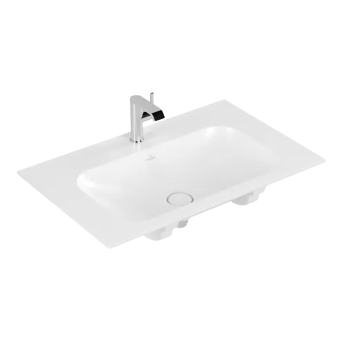 VILLEROY BOCH Umyvadlo na skříňku Finion, 800 x 500 x 160 mm, Stone White CeramicPlus, bez přepadu, neleštěné #416481RW