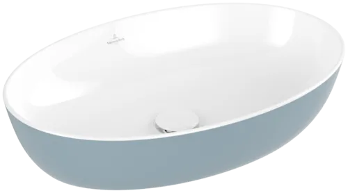 VILLEROY BOCH Umyvadlo na desku Artis, 610 x 410 x 130 mm, Frozen, bez přepadu #419861BCS6