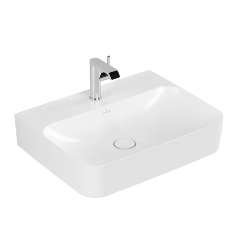 VILLEROY BOCH Umyvadlo Finion, 600 x 470 x 164 mm, Stone White CeramicPlus, bez přepadu #416861RW