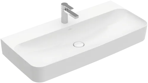 VILLEROY BOCH Umyvadlo Finion, 1000 x 470 x 165 mm, bílé Alpine CeramicPlus, se skrytým přepadem #4168ABR1