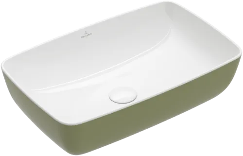VILLEROY BOCH Umyvadlo Artis na desku, 580 x 385 x 130 mm, šalvějově zelené, bez přepadu #417258BCS8