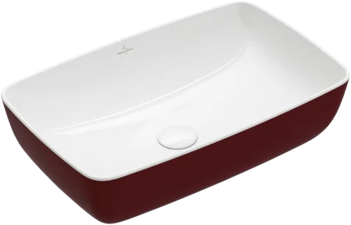 VILLEROY BOCH Umyvadlo na desku Artis, 580 x 385 x 130 mm, Bordeaux, bez přepadu #417258BCS9
