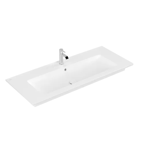 VILLEROY BOCH Skříňkové umyvadlo Venticello, 1200 x 500 x 175 mm, Stone White CeramicPlus, s přepadem #4104CLRW