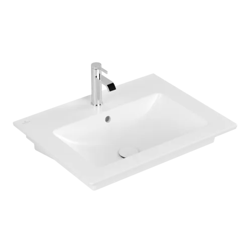 VILLEROY BOCH Umyvadlo Venticello, 655 x 500 x 170 mm, Stone White CeramicPlus, s přepadem #412465RW