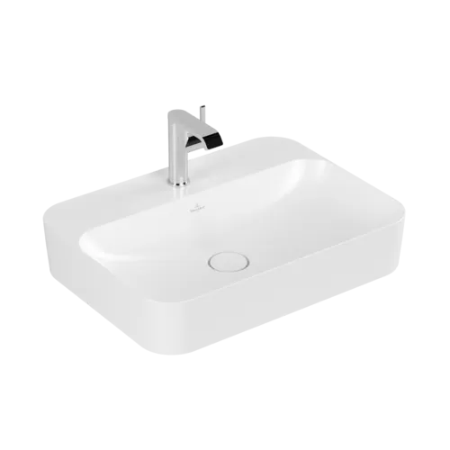 VILLEROY BOCH Umyvadlo na desku Finion, 600 x 445 x 115 mm, Stone White CeramicPlus, bez přepadu #414261RW