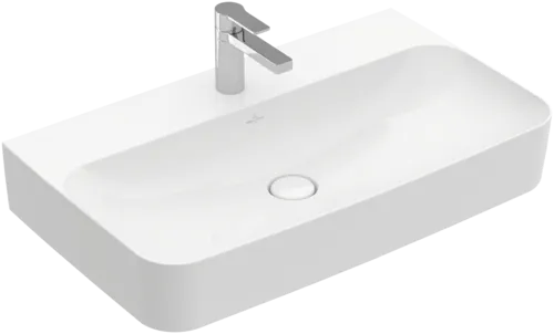 VILLEROY BOCH Umyvadlo Finion, 800 x 470 x 165 mm, bílá Alpine CeramicPlus, se skrytým přepadem #416884R1