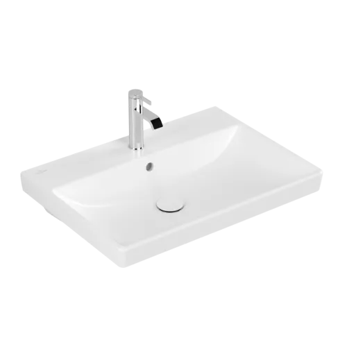 VILLEROY BOCH Umyvadlo Avento, 650 x 470 x 180 mm, Stone White CeramicPlus, s přepadem #415865RW