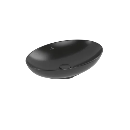 VILLEROY BOCH Umyvadlo na desku Loop & Friends, 560 x 380 x 120 mm, Pure Black CeramicPlus, s přepadem #4A4700R7