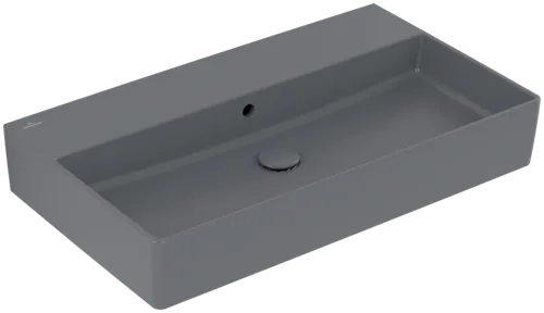 VILLEROY BOCH Umyvadlo Memento 2.0, 800 x 470 x 140 mm, Graphite CeramicPlus, s přepadem, leštěné #4A228JI4