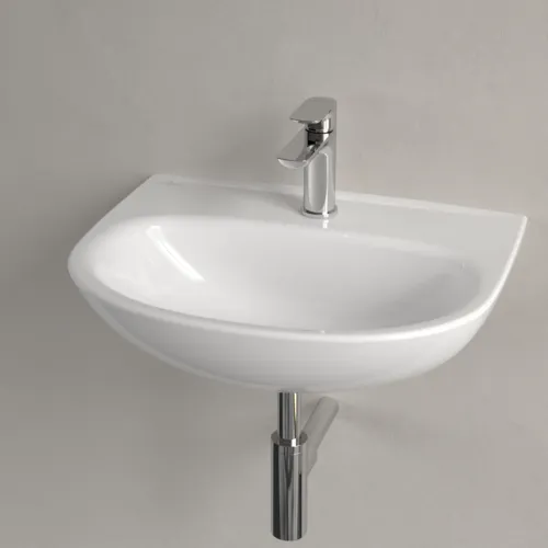 VILLEROY BOCH Umyvadlo O.novo, 550 x 440 x 180 mm, bílá Alpine CeramicPlus, bez přepadu #4A4056R1, obrázek 4