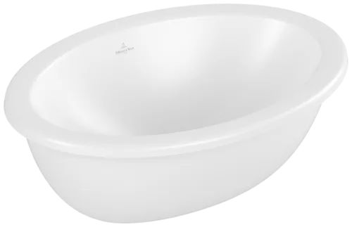 VILLEROY BOCH Podomítkové umyvadlo Loop & Friends, 485 x 325 x 215 mm, Stone White CeramicPlus, s přepadem #4A5400RW