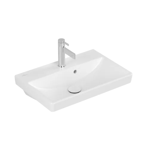 VILLEROY BOCH Umyvadlo Avento Compact, 550 x 370 x 180 mm, Stone White CeramicPlus, s přepadem #4A0055RW