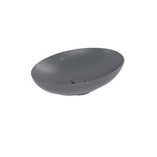 VILLEROY BOCH Umyvadlo na desku Loop & Friends, 560 x 380 x 120 mm, Graphite CeramicPlus, s přepadem #4A4700I4