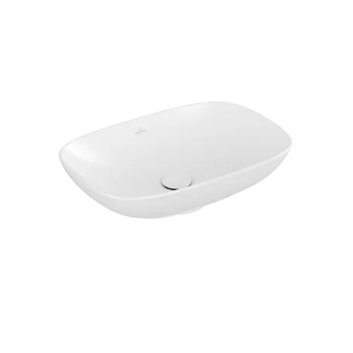 VILLEROY BOCH Umyvadlo na desku Loop & Friends, 560 x 380 x 120 mm, Stone White CeramicPlus, s přepadem #4A4900RW