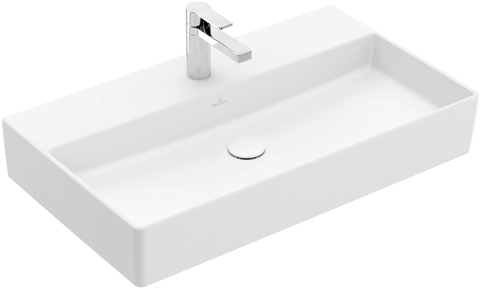 VILLEROY BOCH Umyvadlo Memento 2.0, 800 x 470 x 140 mm, Stone White CeramicPlus, bez přepadu, leštěné #4A228LRW