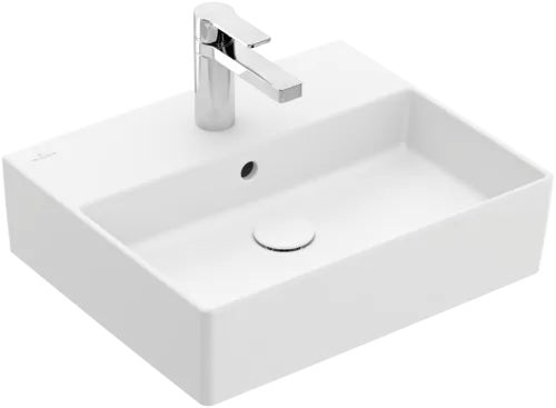 VILLEROY BOCH Umyvadlo Memento 2.0, 500 x 420 x 140 mm, Stone White CeramicPlus, s přepadem, leštěné #4A225GRW