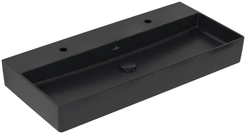 VILLEROY BOCH Umyvadlo Memento 2.0, 1000 x 470 x 135 mm, Pure Black CeramicPlus, bez přepadu, leštěné #4A221KR7