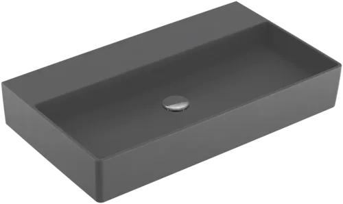VILLEROY BOCH Umyvadlo Memento 2.0, 800 x 470 x 140 mm, Graphite CeramicPlus, bez přepadu, leštěné #4A228FI4