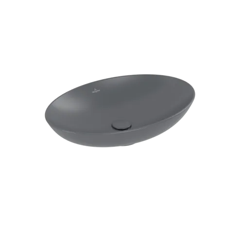 VILLEROY BOCH Umyvadlo na desku Loop & Friends, 620 x 420 x 120 mm, Graphite CeramicPlus, s přepadem #4A4800I4