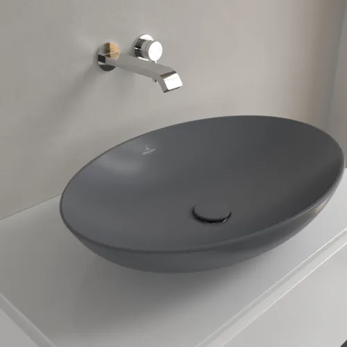 VILLEROY BOCH Umyvadlo na desku Loop & Friends, 620 x 420 x 120 mm, Graphite CeramicPlus, s přepadem #4A4800I4, obrázek 7