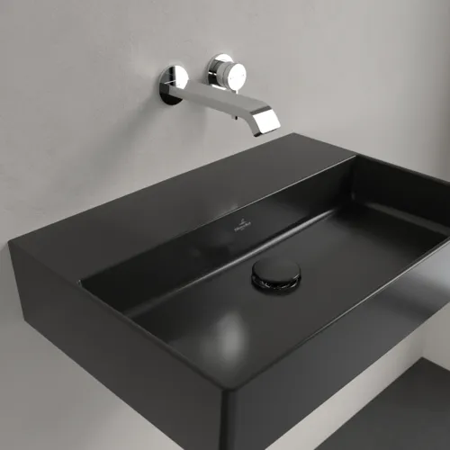 VILLEROY BOCH Umyvadlo Memento 2.0, 600 x 420 x 135 mm, Pure Black CeramicPlus, bez přepadu, leštěné #4A226FR7, obrázek 8