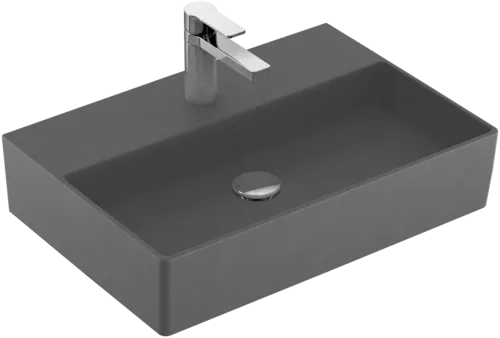VILLEROY BOCH Umyvadlo Memento 2.0, 600 x 420 x 135 mm, Graphite CeramicPlus, bez přepadu #4A2261I4