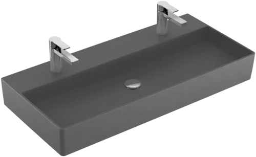 VILLEROY BOCH Umyvadlo Memento 2.0, 1000 x 470 x 135 mm, Graphite CeramicPlus, bez přepadu #4A22A1I4