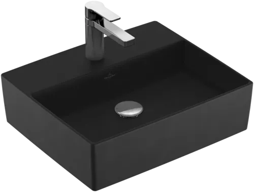 VILLEROY BOCH Memento 2.0 umyvadlo na desku, 498 x 420 x 139 mm, Ebony CeramicPlus, bez přepadu #4A0751S5