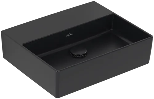 VILLEROY BOCH Umyvadlo Memento 2.0, 500 x 420 x 140 mm, Pure Black CeramicPlus, bez přepadu #4A2253R7