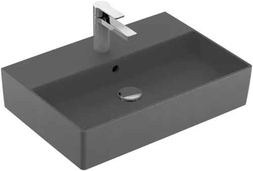 VILLEROY BOCH Umyvadlo Memento 2.0, 600 x 420 x 135 mm, Graphite CeramicPlus, s přepadem #4A2260I4