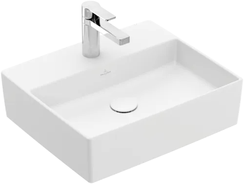 VILLEROY BOCH Memento 2.0 umyvadlo na desku, 498 x 420 x 139 mm, Stone White CeramicPlus, bez přepadu #4A0751RW
