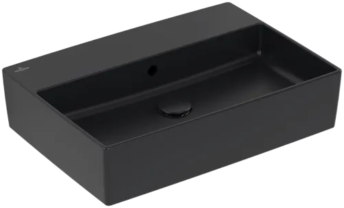 VILLEROY BOCH Memento 2.0 umyvadlo na desku, 600 x 420 x 140 mm, Pure Black CeramicPlus, s přepadem #4A0762R7