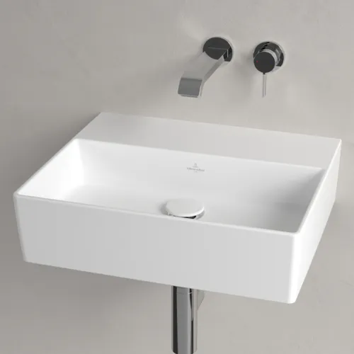 VILLEROY BOCH Umyvadlo Memento 2.0, 500 x 420 x 140 mm, Stone White CeramicPlus, bez přepadu #4A2253RW, obrázek 3