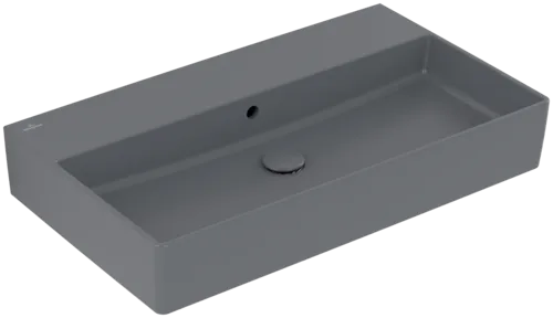 VILLEROY BOCH Umyvadlo Memento 2.0, 800 x 470 x 140 mm, Graphite CeramicPlus, s přepadem, neleštěné #4A2282I4