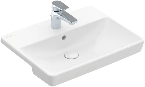 VILLEROY BOCH Čelní umyvadlo Avento, 550 x 440 x 145 mm, bílá Alpine CeramicPlus, s přepadem, neleštěné #4A0655R1