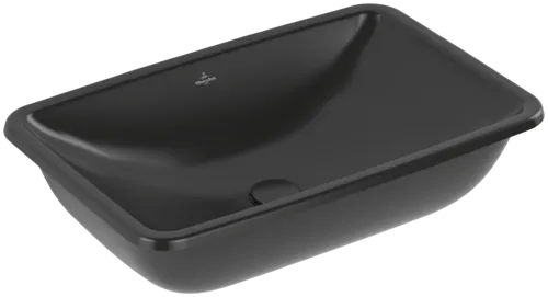 VILLEROY BOCH Podomítkové umyvadlo Loop & Friends, 615 x 380 x 185 mm, Ebony CeramicPlus, s přepadem #4A5800S5