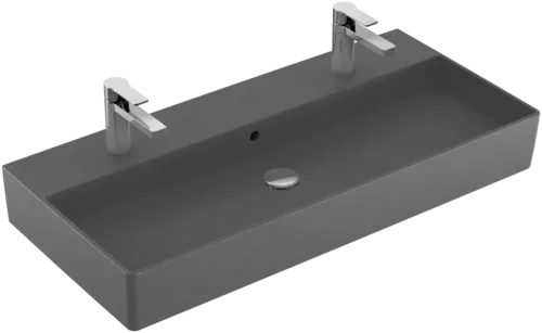 VILLEROY BOCH Umyvadlo Memento 2.0, 1000 x 470 x 135 mm, Graphite CeramicPlus, s přepadem, leštěné #4A221LI4