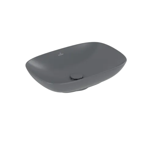 VILLEROY BOCH Umyvadlo na desku Loop & Friends, 560 x 380 x 120 mm, Graphite CeramicPlus, bez přepadu #4A4901I4