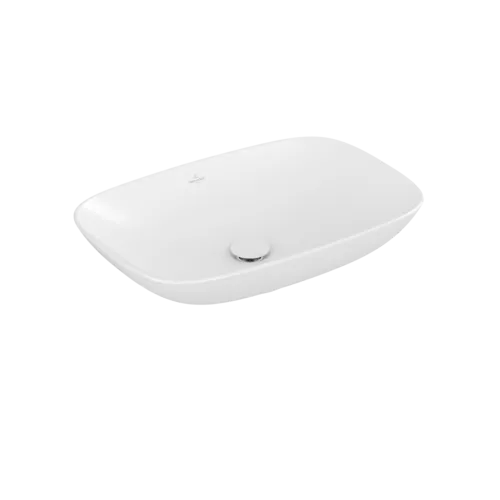 VILLEROY BOCH Umyvadlo na desku Loop & Friends, 620 x 420 x 120 mm, Stone White CeramicPlus, bez přepadu #4A5001RW