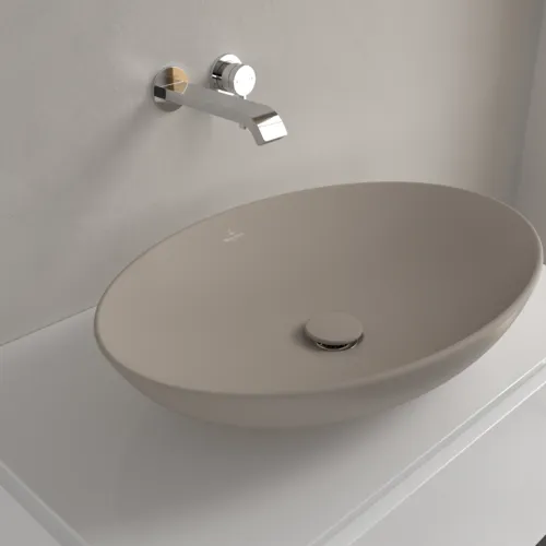 VILLEROY BOCH Umyvadlo na desku Loop & Friends, 620 x 420 x 120 mm, Almond CeramicPlus, bez přepadu #4A4801AM, obrázek 7