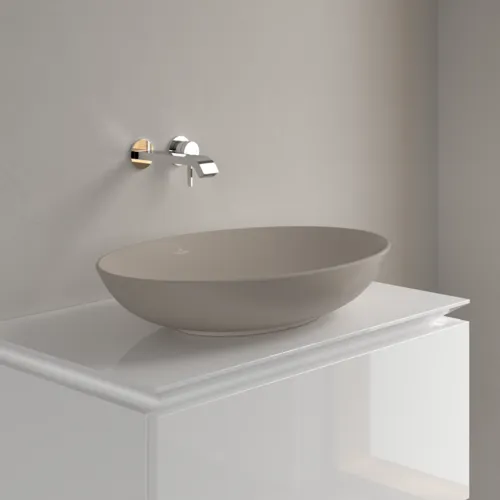 VILLEROY BOCH Umyvadlo na desku Loop & Friends, 620 x 420 x 120 mm, Almond CeramicPlus, bez přepadu #4A4801AM, obrázek 2