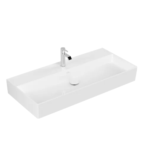 VILLEROY BOCH Umyvadlo Memento 2.0, 1000 x 470 x 135 mm, bílá Alpine CeramicPlus, bez přepadu #4A22A2R1